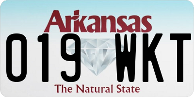 AR license plate 019WKT