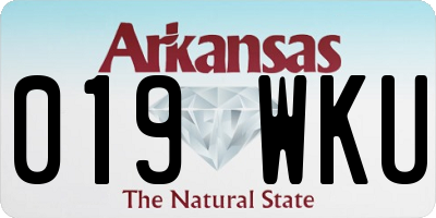 AR license plate 019WKU