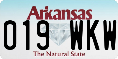 AR license plate 019WKW
