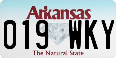 AR license plate 019WKY