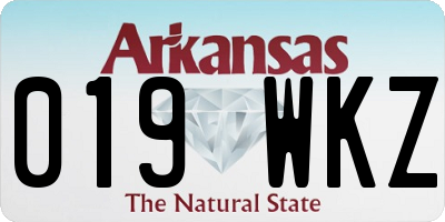 AR license plate 019WKZ