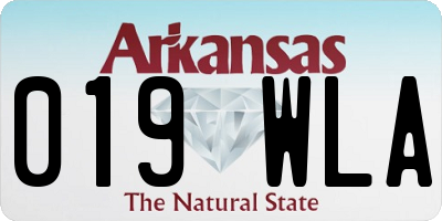AR license plate 019WLA