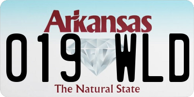 AR license plate 019WLD
