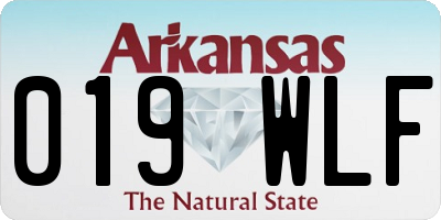 AR license plate 019WLF
