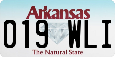 AR license plate 019WLI