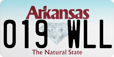 AR license plate 019WLL