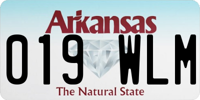 AR license plate 019WLM