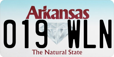 AR license plate 019WLN