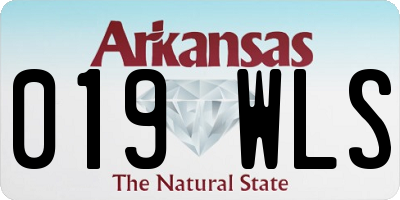 AR license plate 019WLS