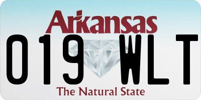 AR license plate 019WLT