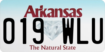 AR license plate 019WLU