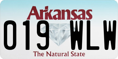 AR license plate 019WLW