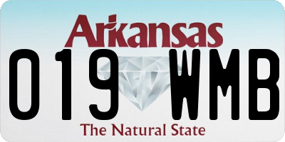 AR license plate 019WMB