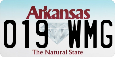 AR license plate 019WMG
