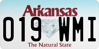 AR license plate 019WMI