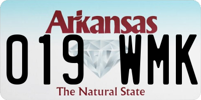AR license plate 019WMK