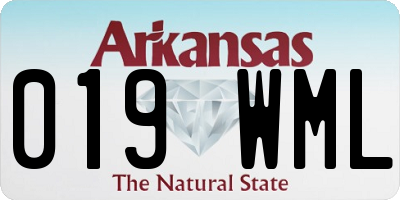 AR license plate 019WML