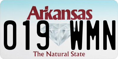 AR license plate 019WMN