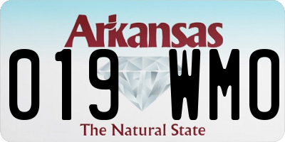 AR license plate 019WMO