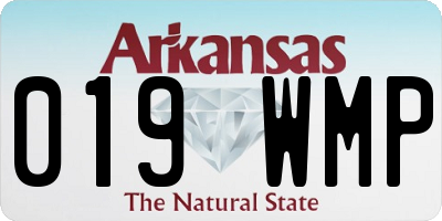 AR license plate 019WMP