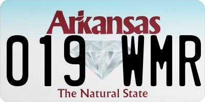 AR license plate 019WMR