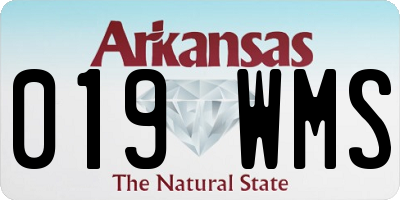 AR license plate 019WMS