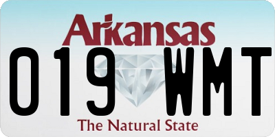 AR license plate 019WMT