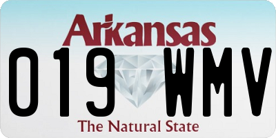 AR license plate 019WMV