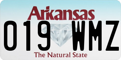 AR license plate 019WMZ