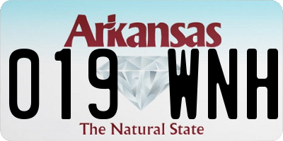 AR license plate 019WNH