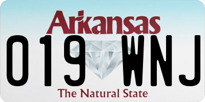 AR license plate 019WNJ