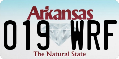 AR license plate 019WRF