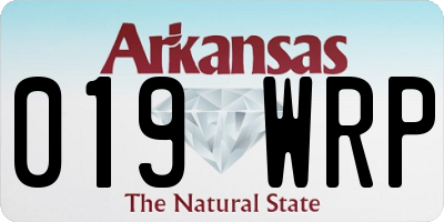 AR license plate 019WRP
