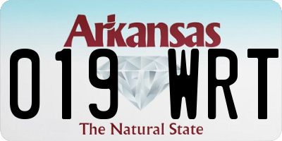 AR license plate 019WRT