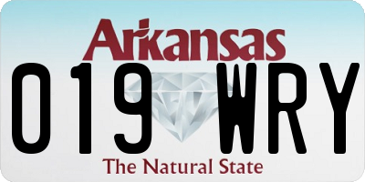 AR license plate 019WRY