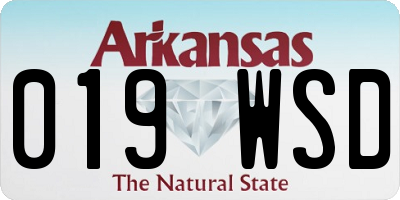 AR license plate 019WSD