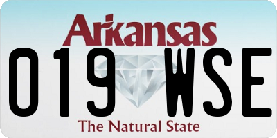 AR license plate 019WSE