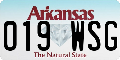 AR license plate 019WSG