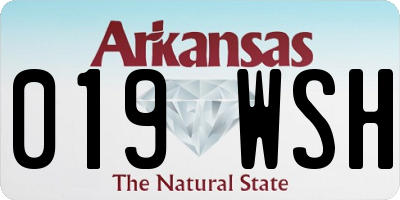 AR license plate 019WSH