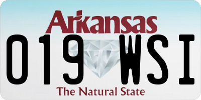 AR license plate 019WSI