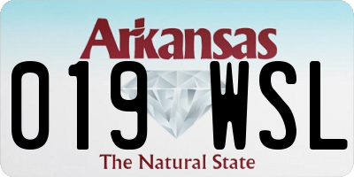 AR license plate 019WSL