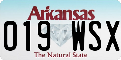 AR license plate 019WSX
