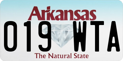 AR license plate 019WTA