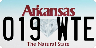 AR license plate 019WTE