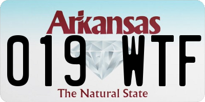 AR license plate 019WTF