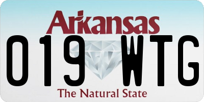AR license plate 019WTG