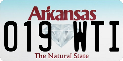 AR license plate 019WTI