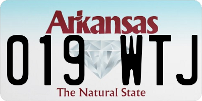 AR license plate 019WTJ