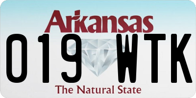 AR license plate 019WTK