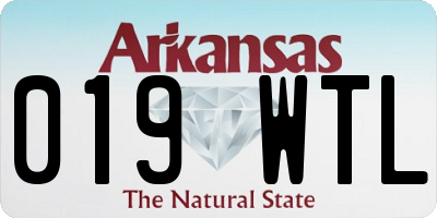 AR license plate 019WTL